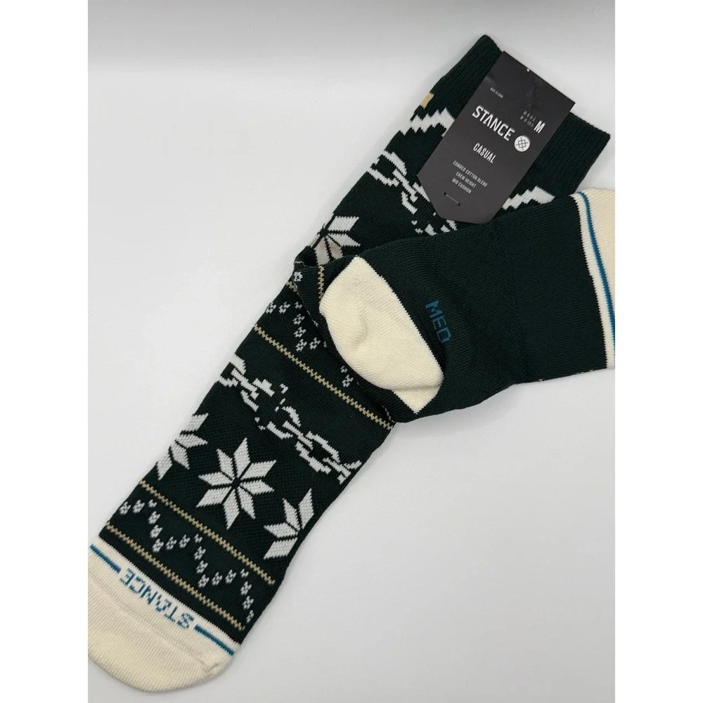 Stance Break The Season Christmas Crew Socks Pine Green A555D25BRE Mens Medium